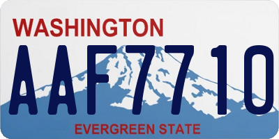 WA license plate AAF7710