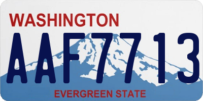 WA license plate AAF7713