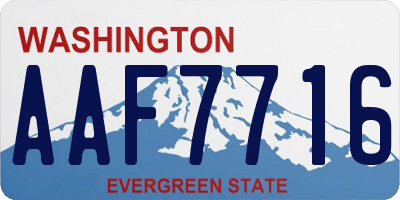 WA license plate AAF7716