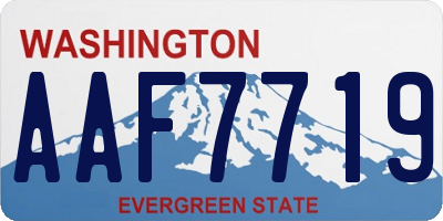 WA license plate AAF7719