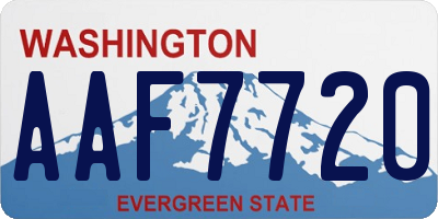 WA license plate AAF7720