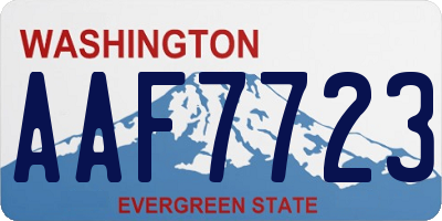 WA license plate AAF7723