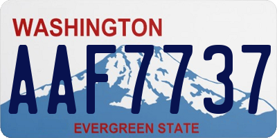 WA license plate AAF7737