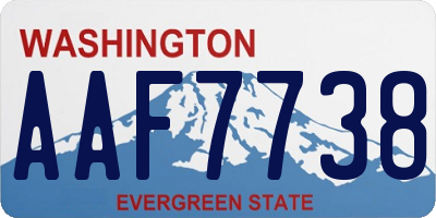 WA license plate AAF7738