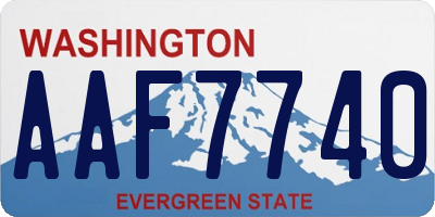 WA license plate AAF7740