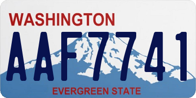 WA license plate AAF7741