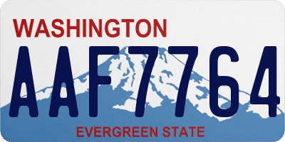 WA license plate AAF7764