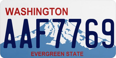 WA license plate AAF7769