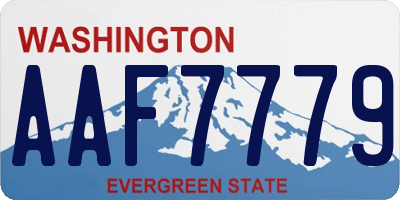 WA license plate AAF7779