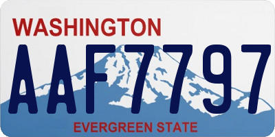 WA license plate AAF7797