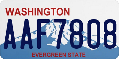 WA license plate AAF7808