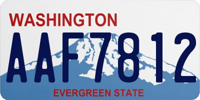 WA license plate AAF7812