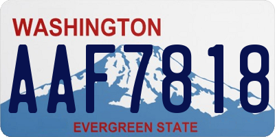 WA license plate AAF7818