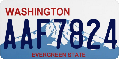 WA license plate AAF7824