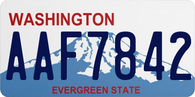 WA license plate AAF7842