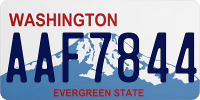 WA license plate AAF7844