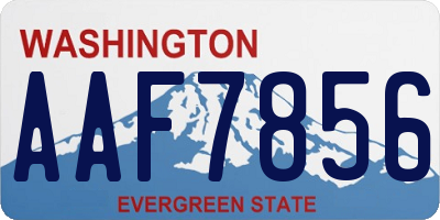 WA license plate AAF7856
