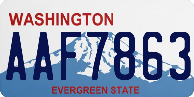 WA license plate AAF7863