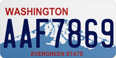 WA license plate AAF7869