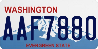 WA license plate AAF7880