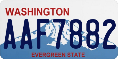 WA license plate AAF7882