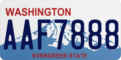 WA license plate AAF7888