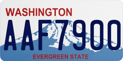 WA license plate AAF7900
