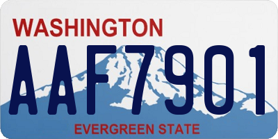 WA license plate AAF7901