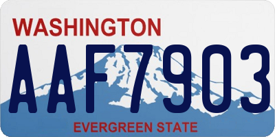 WA license plate AAF7903