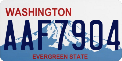 WA license plate AAF7904