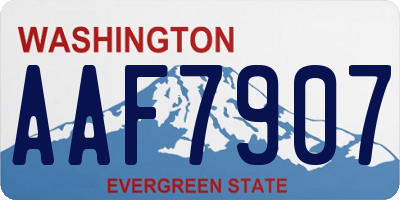 WA license plate AAF7907