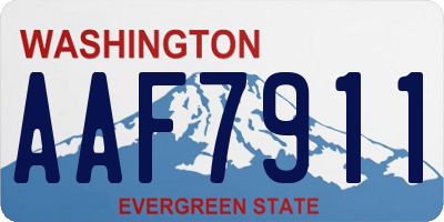 WA license plate AAF7911