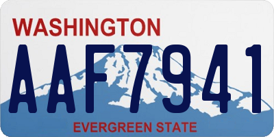 WA license plate AAF7941