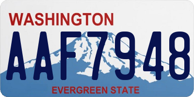 WA license plate AAF7948
