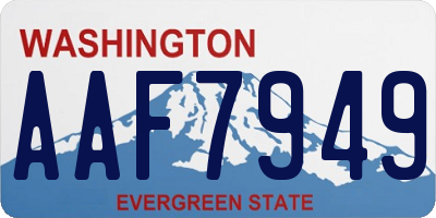 WA license plate AAF7949