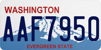 WA license plate AAF7950