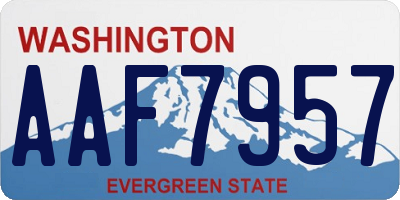 WA license plate AAF7957