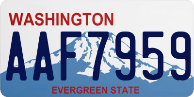 WA license plate AAF7959