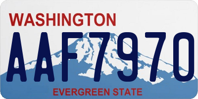 WA license plate AAF7970