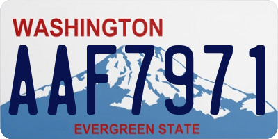 WA license plate AAF7971