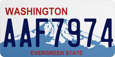 WA license plate AAF7974