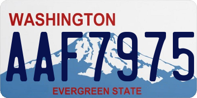 WA license plate AAF7975