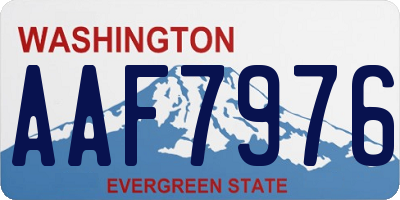 WA license plate AAF7976