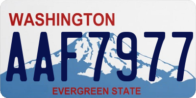 WA license plate AAF7977