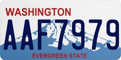 WA license plate AAF7979