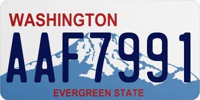 WA license plate AAF7991