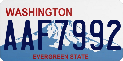 WA license plate AAF7992