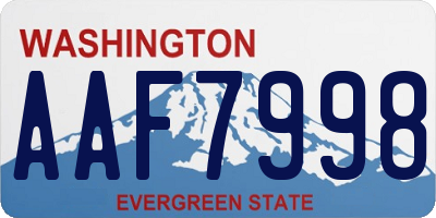 WA license plate AAF7998