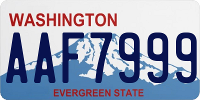 WA license plate AAF7999