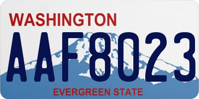 WA license plate AAF8023